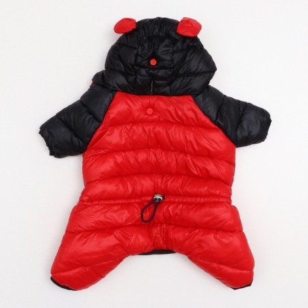 Combineson "Bear", size 12 (DS 28 cm, OG 38 cm, Osh 27 cm), black and red-7