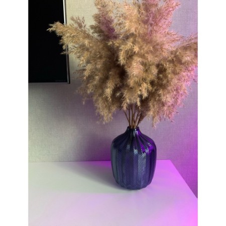 Decorative glass vase, 140 × 140 × 190 mm, blue color-1