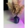Decorative glass vase, 140 × 140 × 190 mm, blue color
