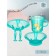 Baby deep plate, on suction cup, 300 ml, green color