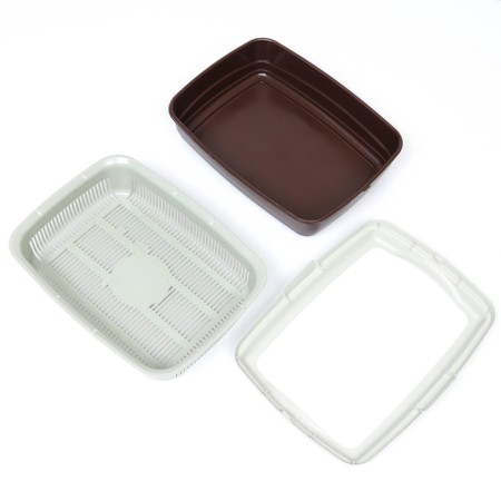 The tray is large with the net and the ATLANTIS "Standard", 43 x 33 x 12.5 cm, chocolate-7