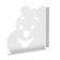 Bracket "Bear" 180x180 mm, white, 10 pcs