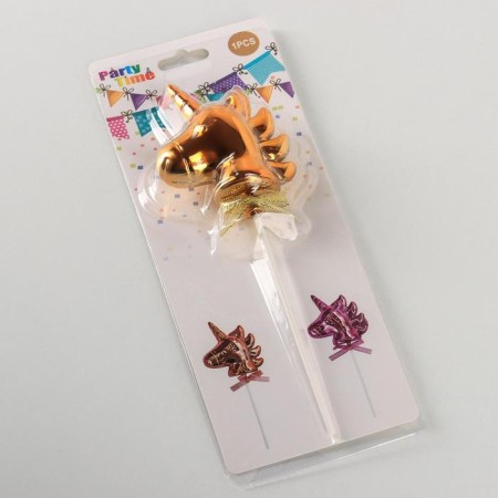 Topper for the Cake "Unicorn", 21 × 7 cm, gold color-3