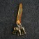 Talisman's keychain "Elephant", brass, amber