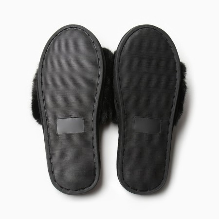 Women's slippers with open nose size 41-42, black color-6