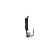 Mormyshka column black, white stripes + ball Granin silver, weight 0.3 g