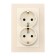 Double Tot Matte Glass, 16 a, hidden, with salary, glass, beige