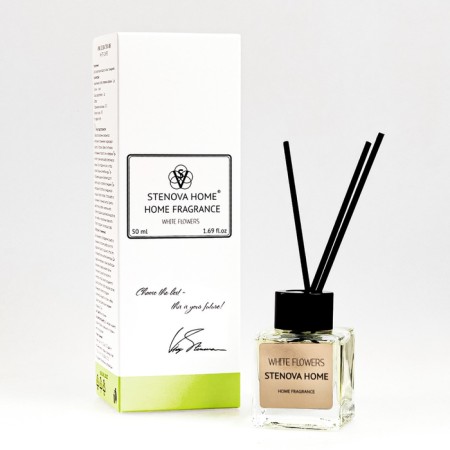 Aromadiffus with Stenova Home White Flowers sticks, 50 ml-4