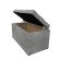 Puff with a lid and weighting, 800 × 400 × 420 mm, Dakota velor, Ash color