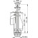 Alcaplast a08a drain mechanism, with a double button
