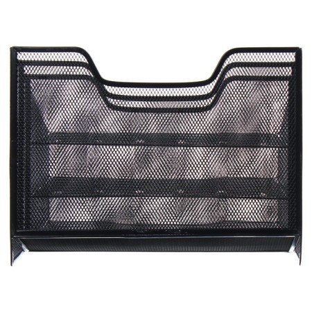Papers stand, table, 5 departments, mesh, metal, black-2