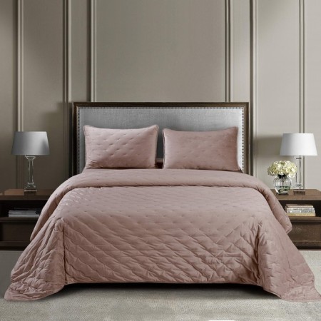Iolanta bedspread, size 160x220 cm, color ash rose