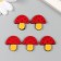Decor for creativity claims. suede "mushrooms-Mukhomorniki" mix 2.3x2.4 cm