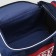Sports bag with lightning, 3 departments, external pocket, long belt, blue/red color