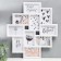 Photo frame plastic in 10 photos 10x15 cm "passage" white 55x48.5 cm