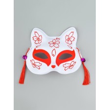 Kitsune carnival mask, red