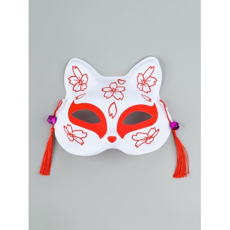 Kitsune carnival mask, red