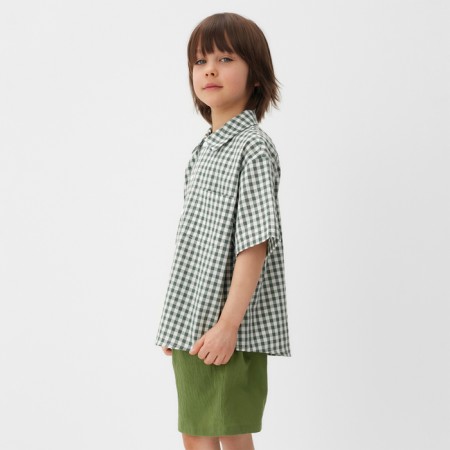 Costume for a boy (shirt and shorts) KAFTAN, R.30 (98-104), green-1