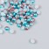 Decor "Semiobusins ​​and rhinestones. Blue gradient" d = 4 mm 10 g 200 pcs 5x2.5 cm