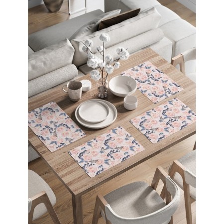 Set of napkins for setting the table "Tender composition", rectangular, rounded edges, size 30x46 cm, 4 pcs