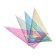 Triangle 13 cm, 30 °, fluorescent, transparent, mix