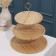 Bamboo feed dish, 3 tiers, 28 × 28 × 37 cm