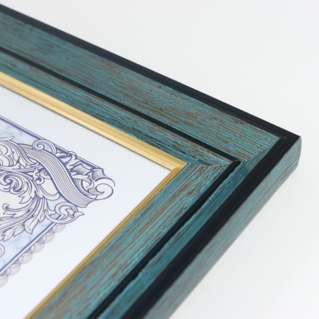 Photo frame Plastic format A4 "Norway" Blue, black stroke 36.6x28 cm-3