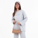Baget bag with zipper, beige color