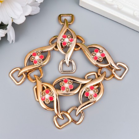 Decor for creativity plastic buckle "Flower and bend" 1.9x6 cm-2