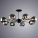 Lagos chandelier, 8x60W E27, black color