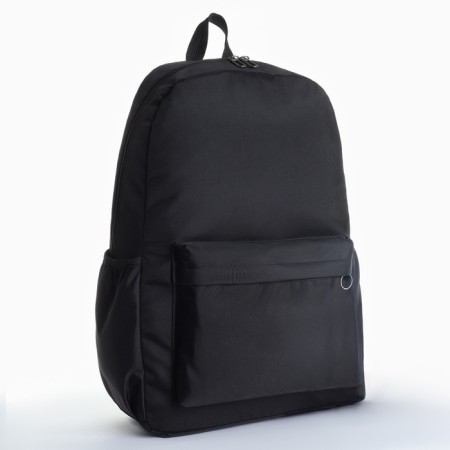 School textile backpack, 31x15x45 cm, lightning department, black color-2