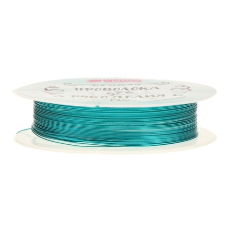 Wire for beadwork, diameter: 0.3 mm, length: 10 m, blue color-1