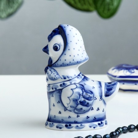 Souvenir Kurochka Ryaba, 10x8x13cm, Gzhel-1