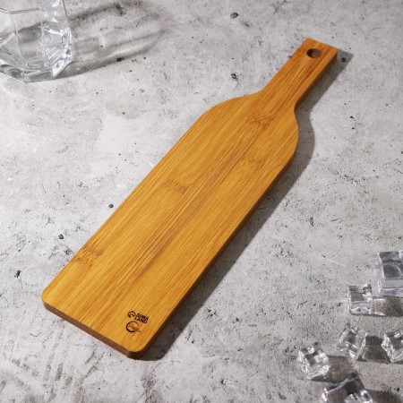 Serving board for submitting shots, tree "Real man", 9.8x39.3 cm-2