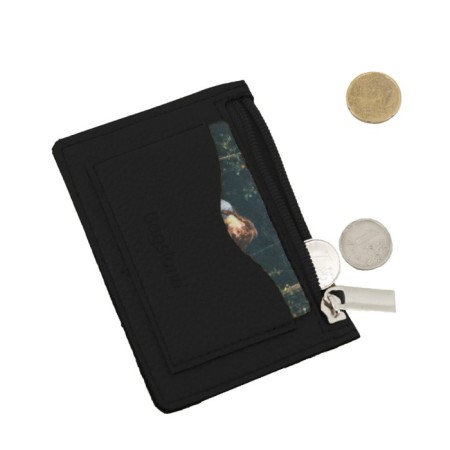 Cartholder, genuine leather, black 11x8x1 cm-1
