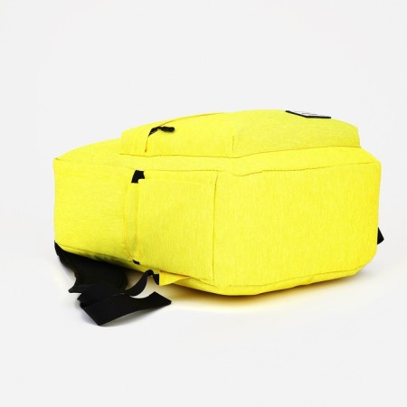 School backpack from lightning textiles, Fulldorn, external pocket, yellow color-4