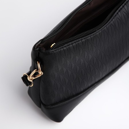 Bag Cross-Bodi with a zipper, black color-5
