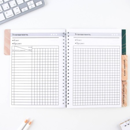 A journal of performance for a year for a teacher, A5 format, 80 sheets, soft cover "Golden Teacher"-6