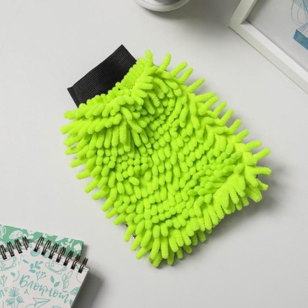 Cleaning mittens for complex contaminants Raccoon, 22 × 15 cm, microfiber Books double-2