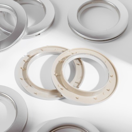 Curtains, d = 4.1/7.5 cm, 10 pcs, silver color-1