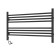 Two -heated towel rail Laris Laris Olivia ChKCh8, 800x500 mm, 8 crossbars, left, black