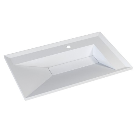 Snow -out sink uperwood lotus, 80 cm, rectangular, white glossy-4