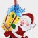 Decorative decoration (suspension) "Grandfather Frost with gifts" 18x14 cm