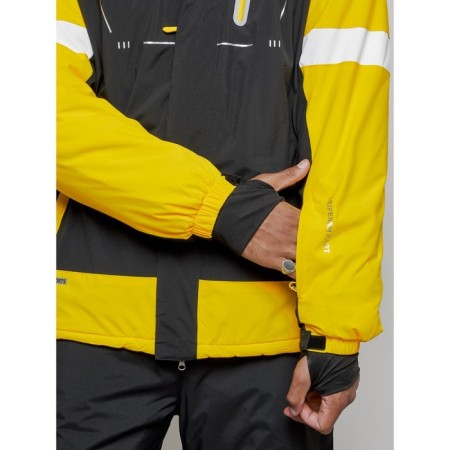 Ski costume male winter, size 48, yellow color-10