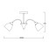 Lamp on the ESCADA rod, 1129/5p. 5x60W, e27, 590x590x290 mm, color gold