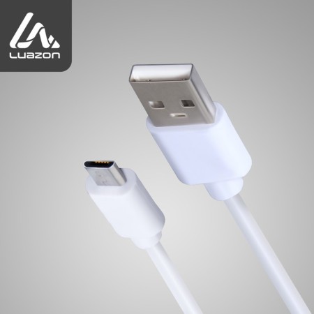 Luazon cable, microUSB - USB, 1 A, 2 m, white