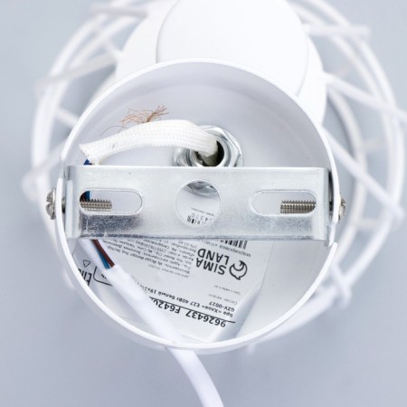 Scoop with a switch on the wire "Chloe" E14 40W white 19x10x18cm-8
