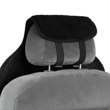 Kit on the seat, natural wool, 145x55 cm, black-6