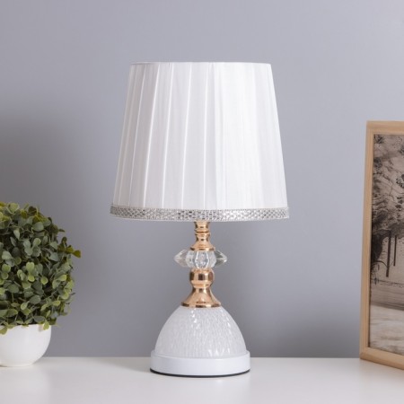Table lamp "Kim" 1x40W E27 1x5W LED white/gold 23x23x40cm