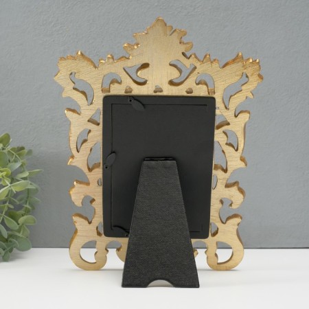 Photo frame Polystone 10x15 cm "Elsas" Golden Patina 27x20 cm-2